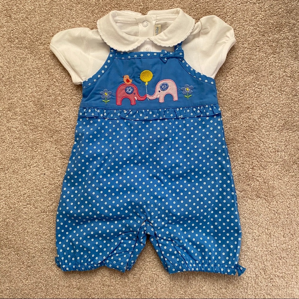 Baby Girls’ Elephant Sunsuit + white onesie - Picture 6 of 6